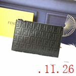 フェンディ風クラッチ財布コピー 062 牛革+PVC素材